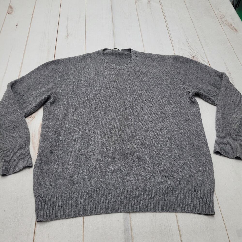 Manrico Cashmere gray knit sweater crewneck pullover Italy luxury minimalist